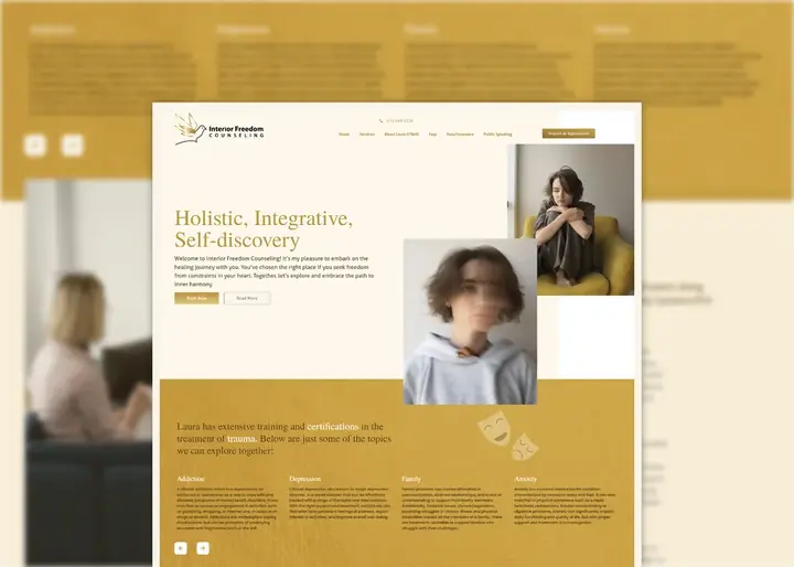 Interior Freedom Counseling healthcare website