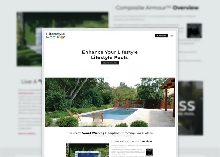 Lifestyle Pools service business website