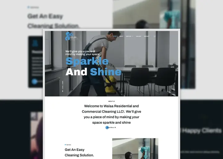 Walaa Cleaning local business website
